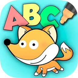 颜色和涂料动物园字母英语学习ABC